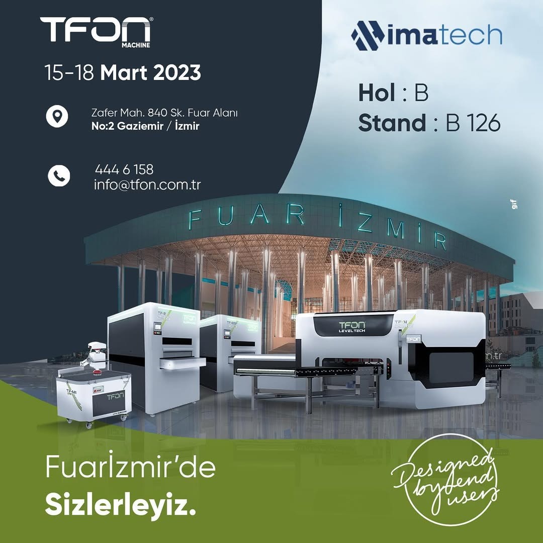 TFON IMATECH 2023 İzmir Fuarı’nda — 15–18 Mar, fuar duyurusu